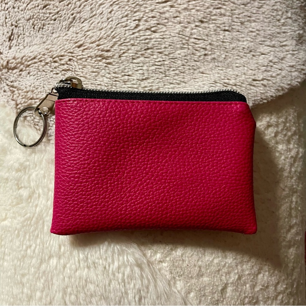 Jakari Mini Zipper Pouch/Coin Purse with Key Ring-Pink